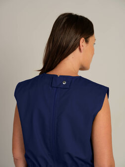 Antischeurbody 2531 zonder mouw, lange pijpen en rug ritssluiting, kleur 281 marineblauw