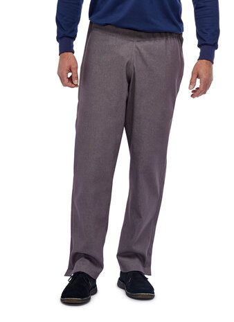 7174 Aangepaste heren pantalon/broek voorzien van Zitsnit, elastische band, ritssluitingen in de broekspijpen, zonder broekzakk