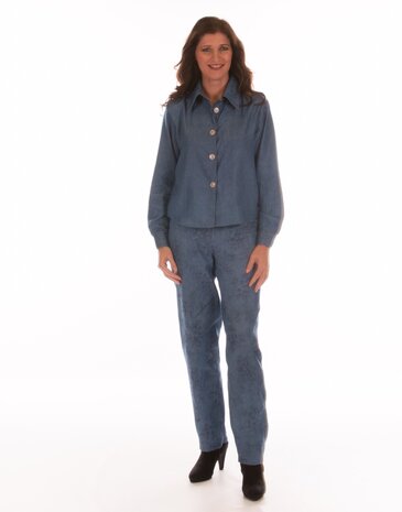 7183 Aangepaste dames pantalon/broek voorzien van Zitsnit en elastische broekband (geen broekzakken)