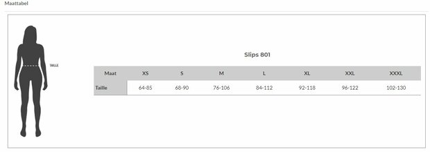 Matentabel slip 801