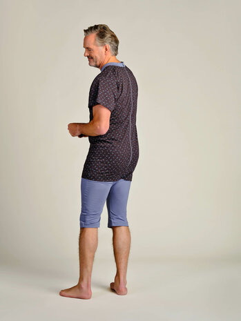 Dessin heren hansop 1055, dessin 401 bruin met figuurtjes