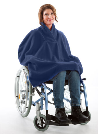 cape 7387 met sjaal kraag zonder mouw kleur 281 marineblauw