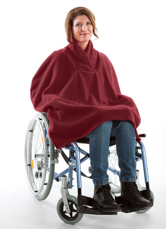 cape 7387 met sjaal kraag zonder mouw, kleur 681 rood