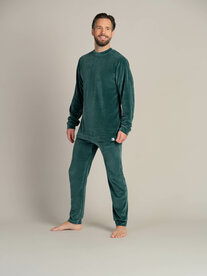 Hansop heren, velours met ritssluiting op rug