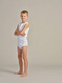 Kinderbody met drukknoopsluiting in het kruis