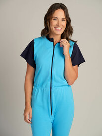 Hansop (Plukpak) jersey korte mouw en korte pijp met rits aan voorkant